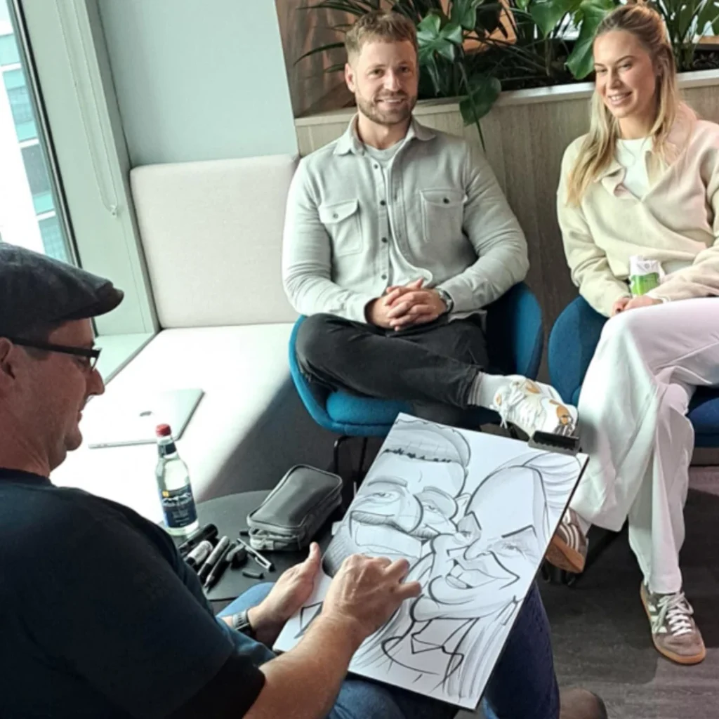live caricature artist for corporate family days