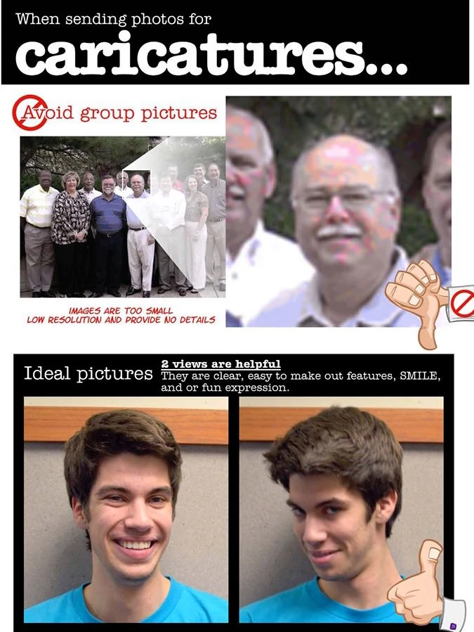 digital caricatures at trade shows