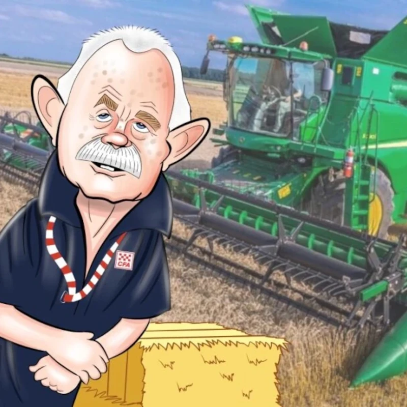 caricature artist with couple at party