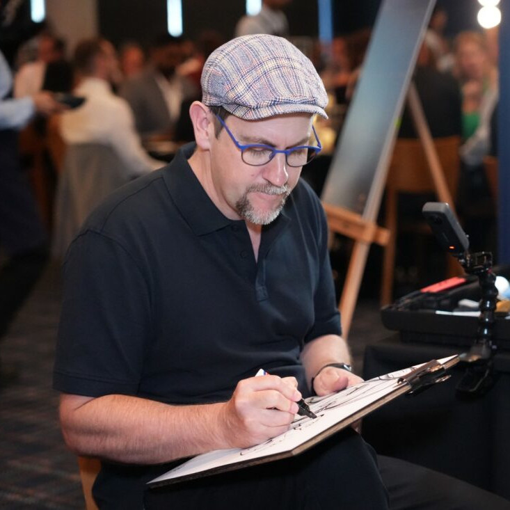 about phil bowler melbourne caricature artist